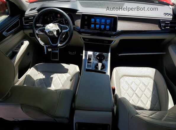 1V2FR2CA6RC534405 2024 VOLKSWAGEN ATLAS Red Widok deski rozdzielczej