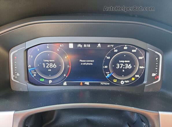1V2FR2CA9PC503954 2023 VOLKSWAGEN ATLAS Black Widok zestawu wskaźników