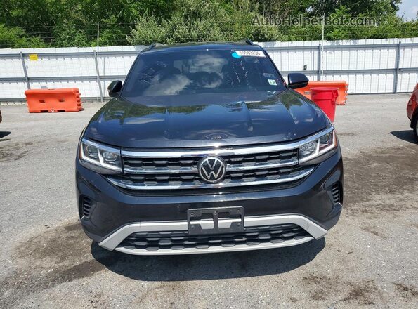1V2GP2CA0MC533432 2021 VOLKSWAGEN ATLAS Black Widok z przodu