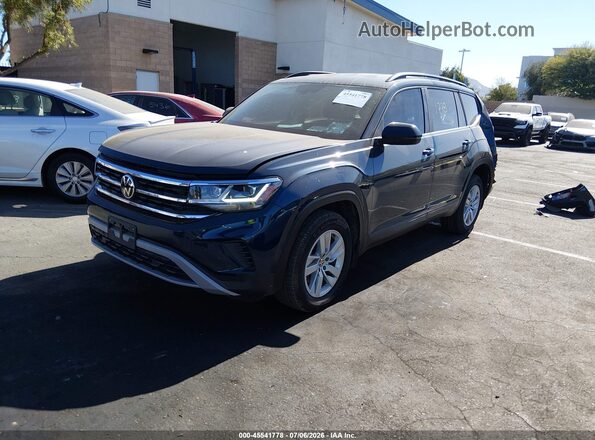 1V2GP2CA9MC609441 2021 VOLKSWAGEN ATLAS Blue Przód lewy