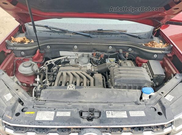 1V2GR2CA4JC564091 2018 VOLKSWAGEN ATLAS Red Engine compartment view
