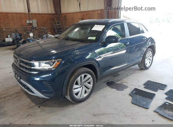 1V2HC2CA4MC207052 2021 VOLKSWAGEN ATLAS Blue Przód lewy