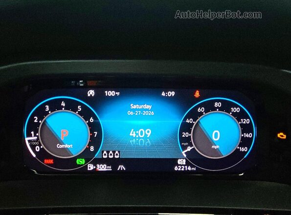 1V2HE2CAXRC218025 2024 VOLKSWAGEN ATLAS Black ხელსაწყოთა პანელის ხედი