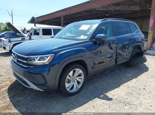 1V2HR2CA1MC587661 2021 VOLKSWAGEN ATLAS Синий Передняя левая четверть