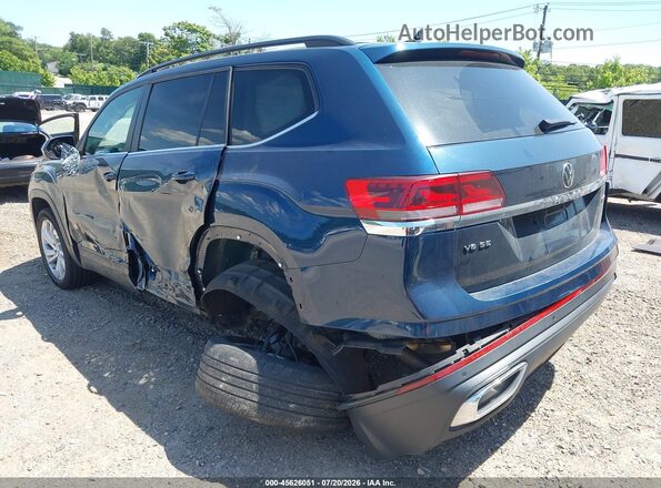 1V2HR2CA1MC587661 2021 VOLKSWAGEN ATLAS Синий Задняя левая четверть