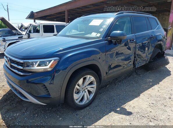 1V2HR2CA1MC587661 2021 VOLKSWAGEN ATLAS Синий Вид спереди