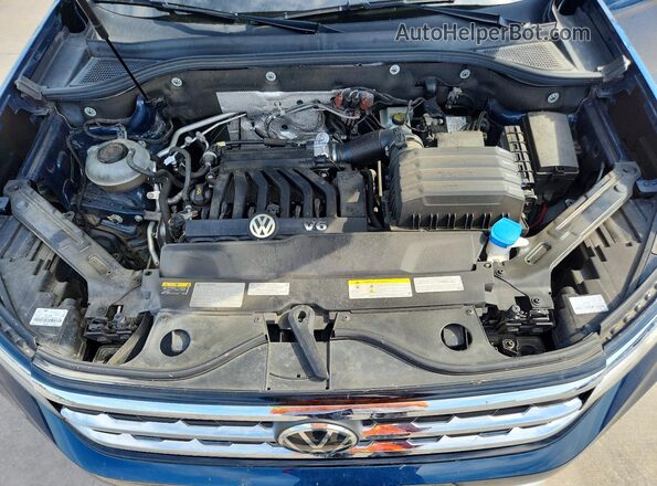1V2HR2CA2MC572473 2021 VOLKSWAGEN ATLAS Blue Vista del compartimento del motor