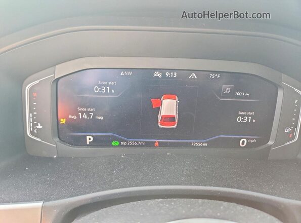 1V2HR2CA5PC533316 2023 VOLKSWAGEN ATLAS Black Widok zestawu wskaźników