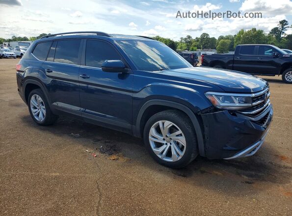 1V2HR2CA6MC553702 2021 VOLKSWAGEN ATLAS Blue Przód prawy