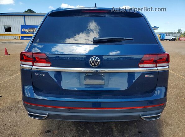 1V2HR2CA6MC553702 2021 VOLKSWAGEN ATLAS Blue Widok z tyłu