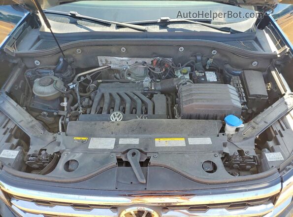 1V2HR2CA6MC553702 2021 VOLKSWAGEN ATLAS Blue Widok komory silnika