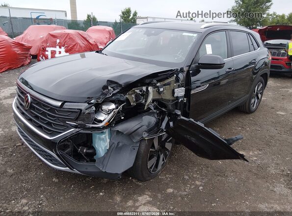 1V2JE2CA1SC230121 2025 VOLKSWAGEN ATLAS Черный Передняя левая четверть