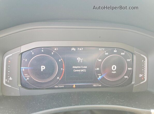 1V2JR2CA7PC547624 2023 VOLKSWAGEN ATLAS Blue ხელსაწყოთა პანელის ხედი