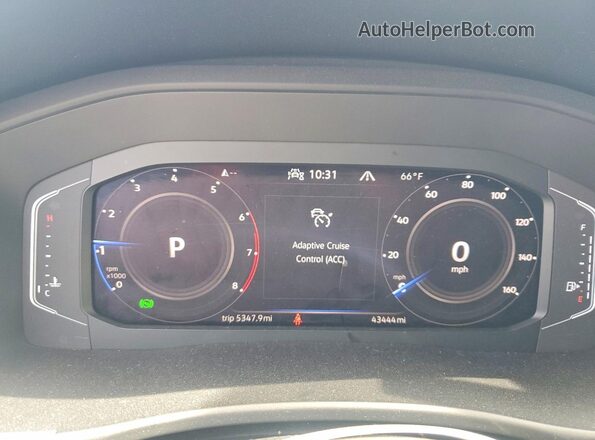 1V2KE2CA7NC206964 2022 VOLKSWAGEN ATLAS Black Вид щитка приладів