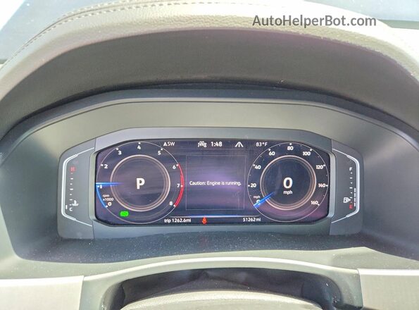 1V2KR2CA5NC553715 2022 VOLKSWAGEN ATLAS Black Instrument cluster view