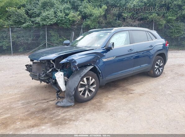 1V2LC2CAXMC200083 2021 VOLKSWAGEN ATLAS Blue Przód lewy