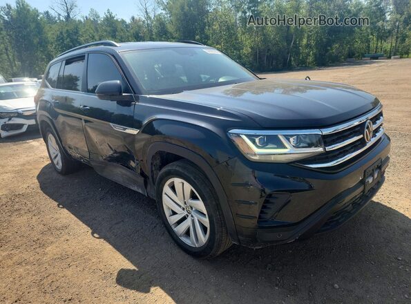 1V2LP2CA1MC504326 2021 VOLKSWAGEN ATLAS Черный Передняя правая четверть