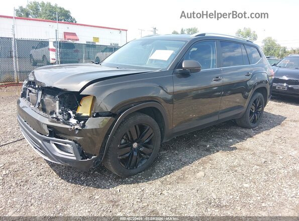 1V2LR2CA1KC528598 2019 VOLKSWAGEN ATLAS Black წინა მარცხენა ხედი სამი მეოთხედიდან