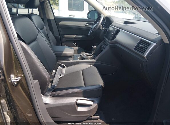 1V2LR2CA1KC528598 2019 VOLKSWAGEN ATLAS Black წინა სალონის ხედი
