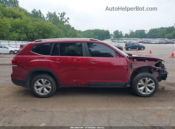 1V2LR2CA4JC544261 2018 VOLKSWAGEN ATLAS Red Vista interior trasera
