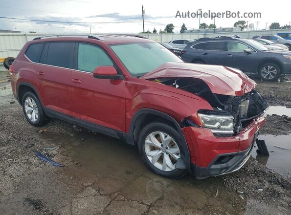 1V2LR2CA4KC559876 2019 VOLKSWAGEN ATLAS Red Przód prawy