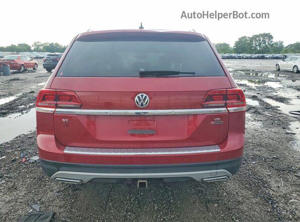 1V2LR2CA4KC559876 2019 VOLKSWAGEN ATLAS Red Widok z tyłu