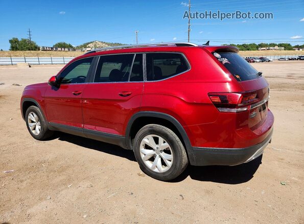 1V2LR2CA9JC589194 2018 VOLKSWAGEN ATLAS Red Задня ліва чверть