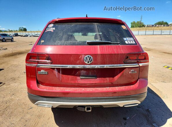 1V2LR2CA9JC589194 2018 VOLKSWAGEN ATLAS Red Вид ззаду