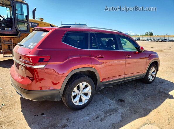 1V2LR2CA9JC589194 2018 VOLKSWAGEN ATLAS Red Задня права чверть