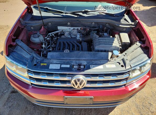 1V2LR2CA9JC589194 2018 VOLKSWAGEN ATLAS Red Вид підкапотного простору