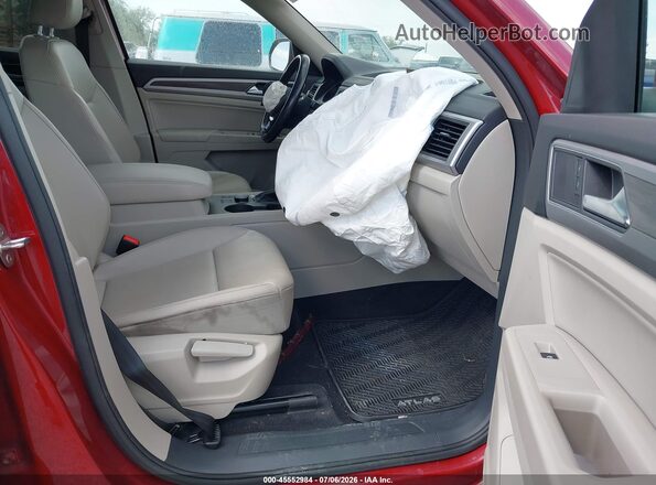 1V2LR2CAXJC532230 2018 VOLKSWAGEN ATLAS Maroon Front interior view