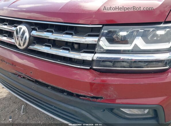 1V2LR2CAXJC532230 2018 VOLKSWAGEN ATLAS Maroon Instrument cluster view