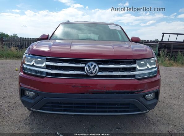 1V2LR2CAXJC532230 2018 VOLKSWAGEN ATLAS Maroon Rear interior view