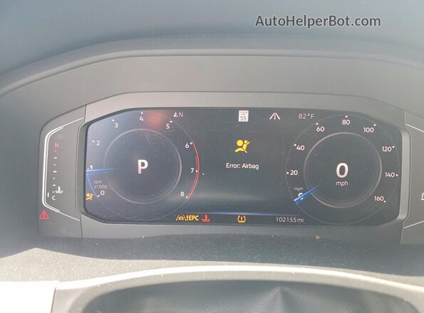 1V2MC2CA9LC204791 2020 VOLKSWAGEN ATLAS White Вид щитка приладів