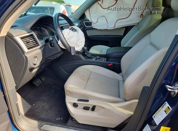 1V2MR2CA0JC555312 2018 VOLKSWAGEN ATLAS Blue Vista interior delantera