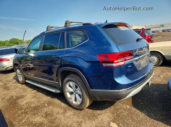 1V2MR2CA0JC555312 2018 VOLKSWAGEN ATLAS Blue Trasero izquierdo