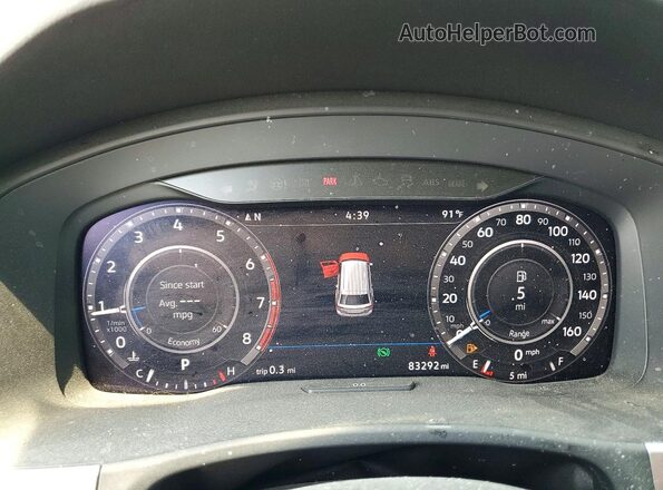1V2MR2CA3KC548484 2019 VOLKSWAGEN ATLAS Black Widok zestawu wskaźników
