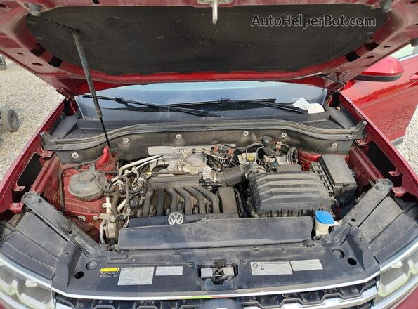 1V2MR2CA5KC526650 2019 VOLKSWAGEN ATLAS Red Engine compartment view