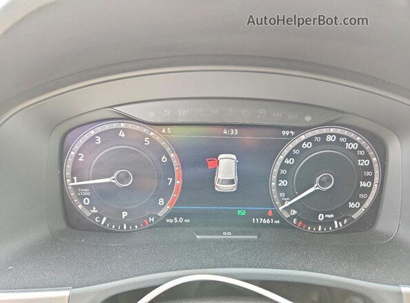 1V2MR2CA5KC526650 2019 VOLKSWAGEN ATLAS Red Instrument cluster view