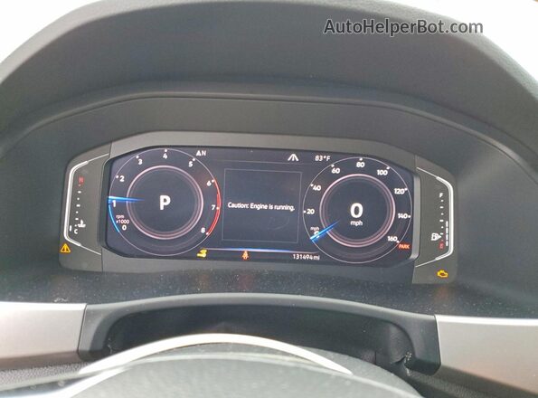 1V2MR2CA5KC589392 2019 VOLKSWAGEN ATLAS Black Widok zestawu wskaźników
