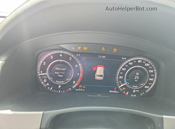 1V2MR2CA7KC538086 2019 VOLKSWAGEN ATLAS Красный Вид щитка приборов