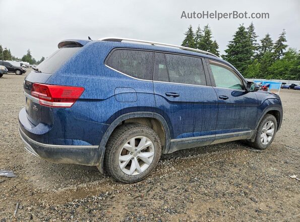 1V2MR2CA9JC528092 2018 VOLKSWAGEN ATLAS Blue Задня права чверть