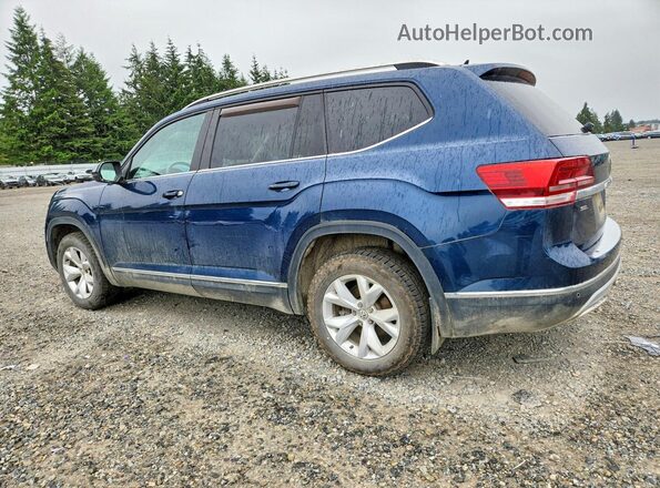 1V2MR2CA9JC528092 2018 VOLKSWAGEN ATLAS Blue Задня ліва чверть