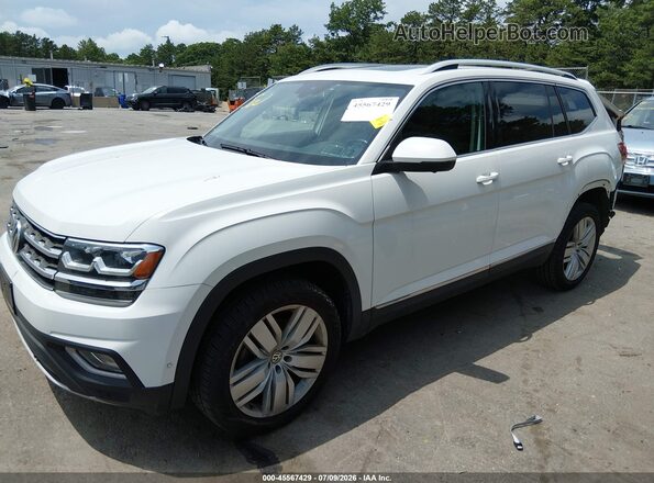 1V2NR2CA3JC593539 2018 VOLKSWAGEN ATLAS White წინა მარცხენა ხედი სამი მეოთხედიდან