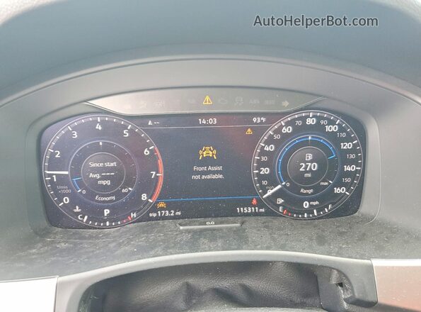 1V2NR2CA6JC560552 2018 VOLKSWAGEN ATLAS Black Widok zestawu wskaźników