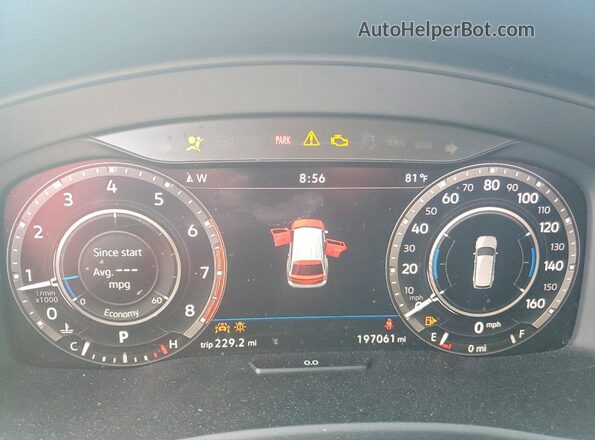 1V2NR2CA7KC545771 2019 VOLKSWAGEN ATLAS Blue Instrument cluster view