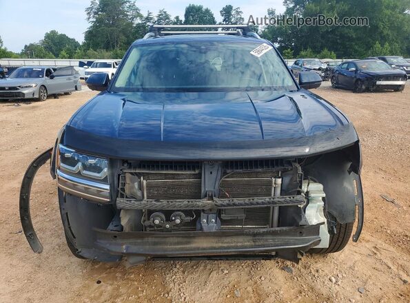 1V2NR2CA7KC545771 2019 VOLKSWAGEN ATLAS Blue Front view