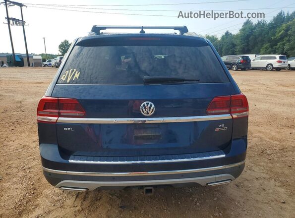 1V2NR2CA7KC545771 2019 VOLKSWAGEN ATLAS Blue Rear view