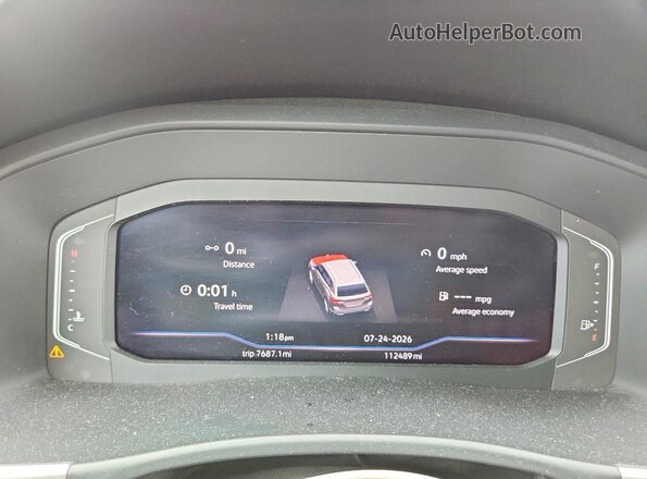 1V2NR2CA7KC552168 2019 VOLKSWAGEN ATLAS White Вид щитка приладів