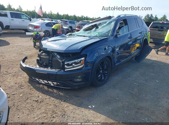 1V2NR2CA9JC597028 2018 VOLKSWAGEN ATLAS Blue Vista tres cuartos delantera izquierda